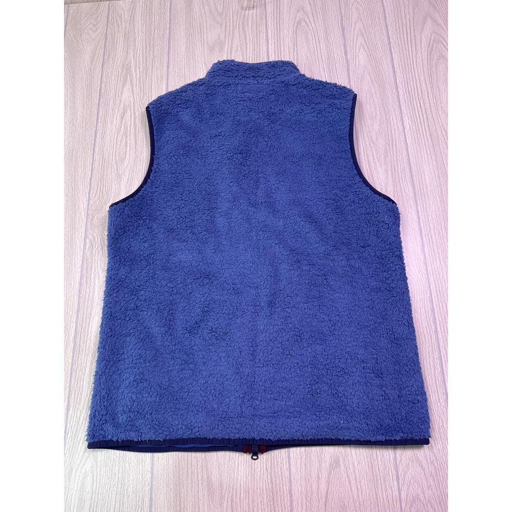 Vineyard Vines Blue Sherpa Fleece Full Zip Vest Womens Large Pockets Preppy L - Picture 3 of 5